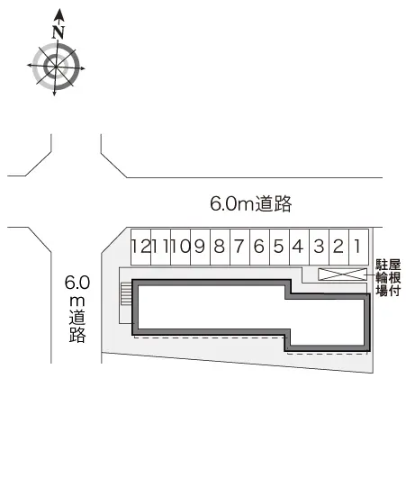 ★手数料０円★熊谷市赤城町　月極駐車場（LP）